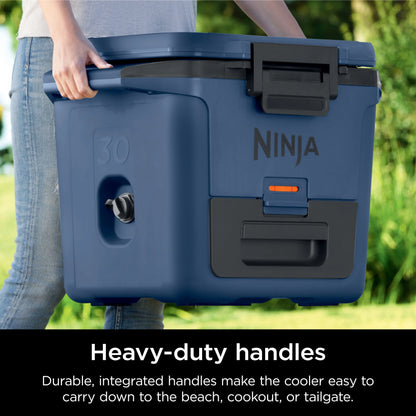 Ninja FrostVault 30qt Hard Cooler with Dry Zone, Ice Chest Cooler, White, FB131WH