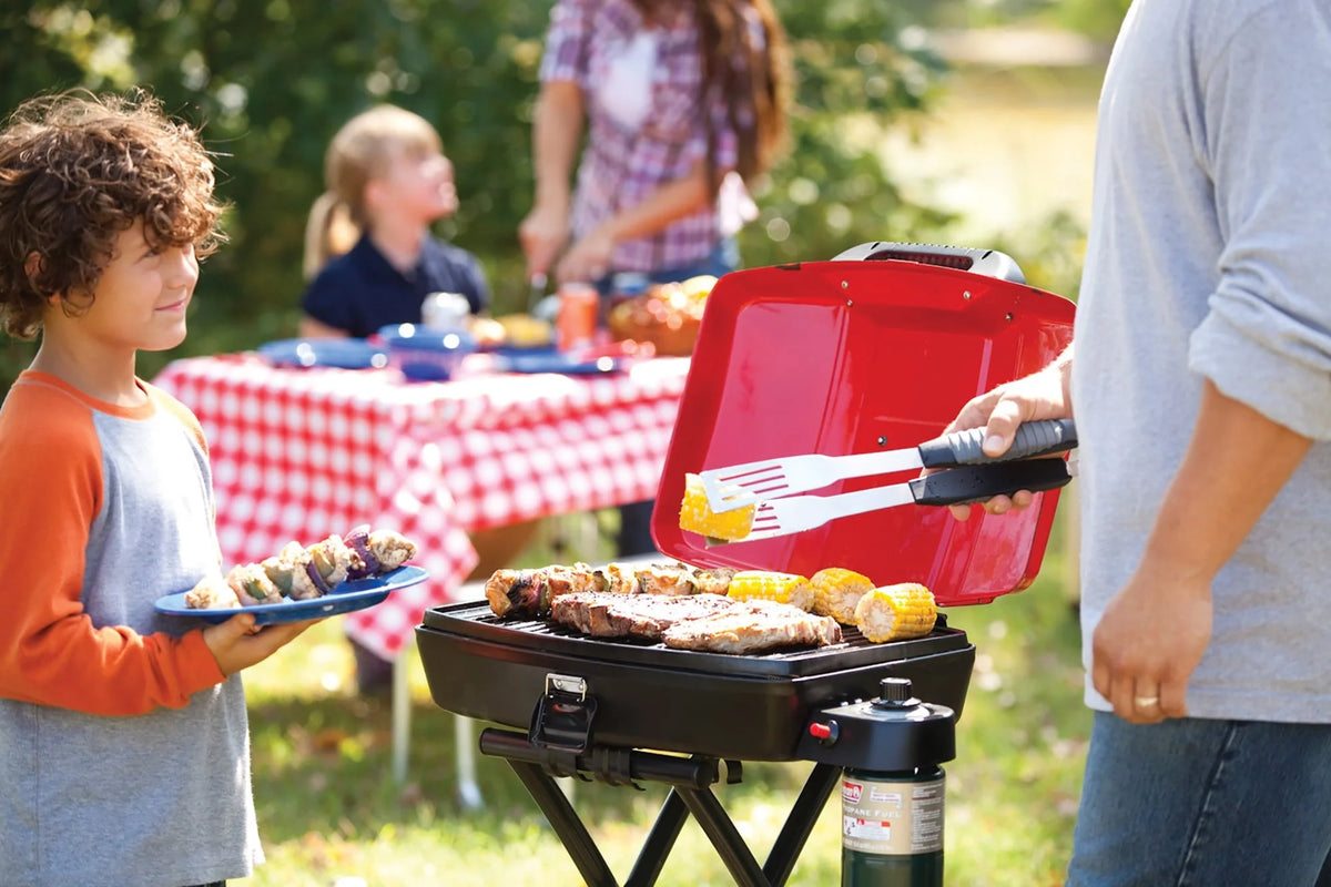 Coleman Portable Sportster 1-Burner Propane Grill with 11,000 BTUs, Red