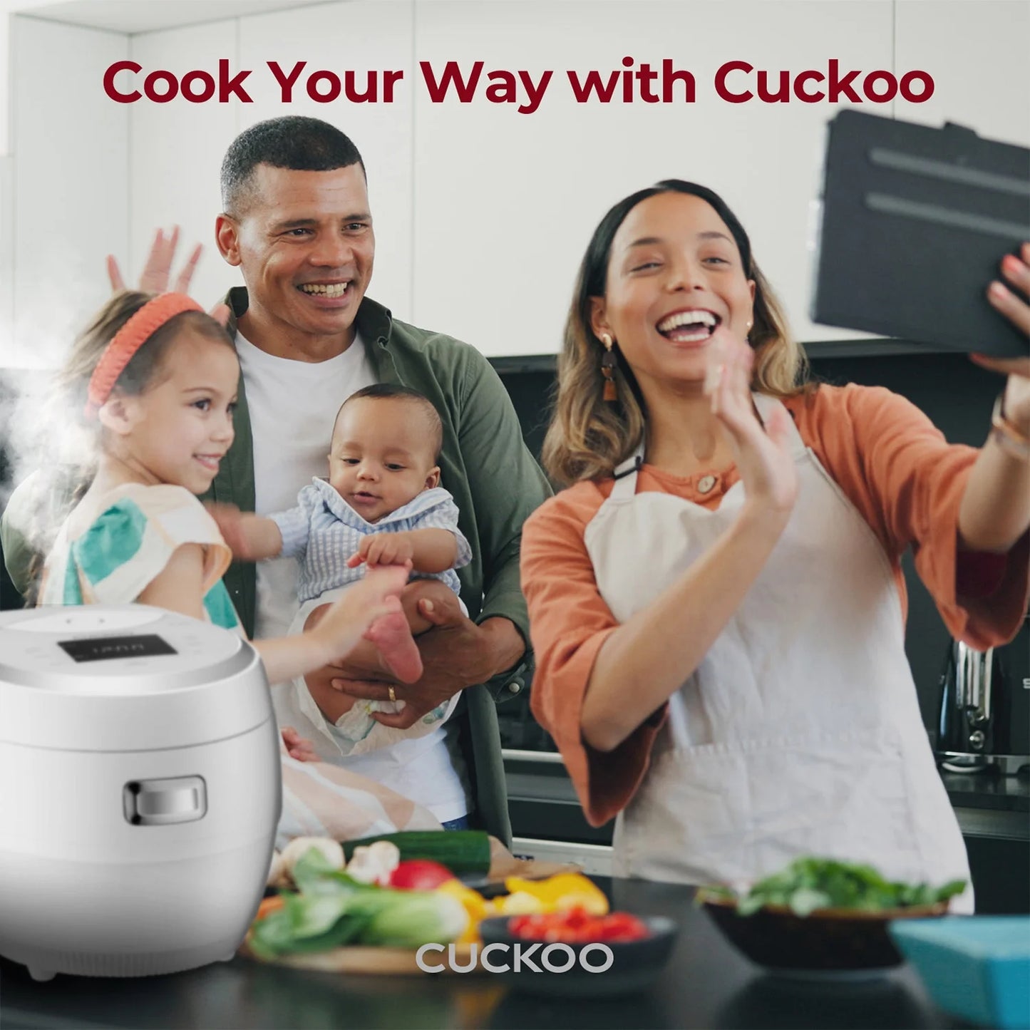 CUCKOO Rice Cooker 20 Cups Cooked Warmer with Nonstick Pot 16 Menu Modes and Micom Fuzzy Logic Tech with Auto Clean Features in White (CR-1020F)