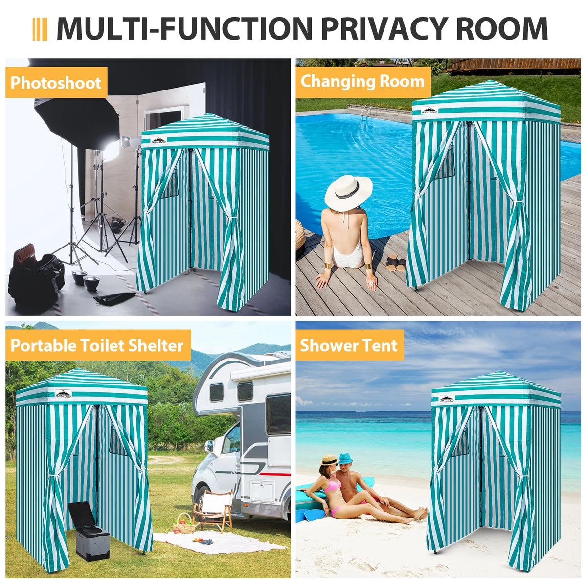 EAGLE PEAK Flex Ultra Compact 4 ft x 4 ft Pop-up Changing Room Canopy, Portable Privacy Cabana