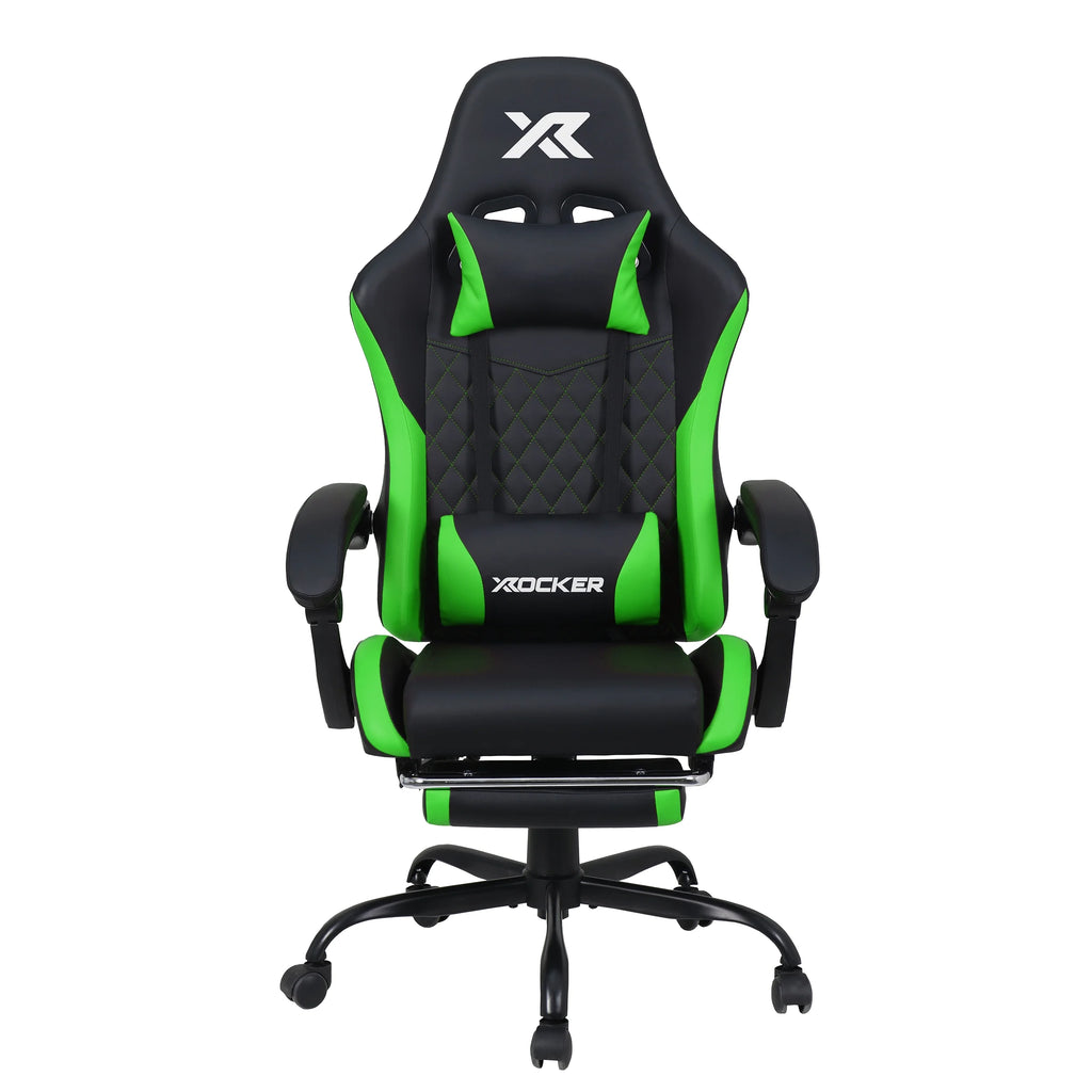X Rocker Apex PC Gaming Chair with Massage Function and Footrest, Red