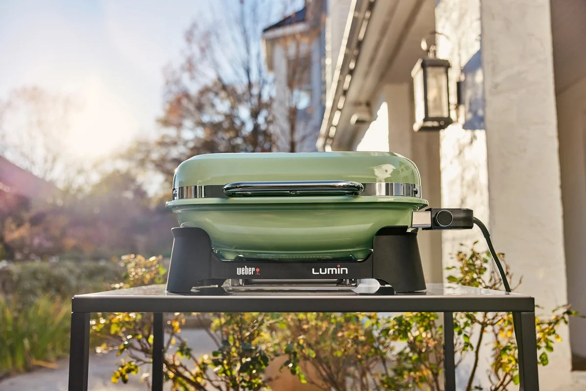 Weber Lumin Electric Grill Seafoam Green