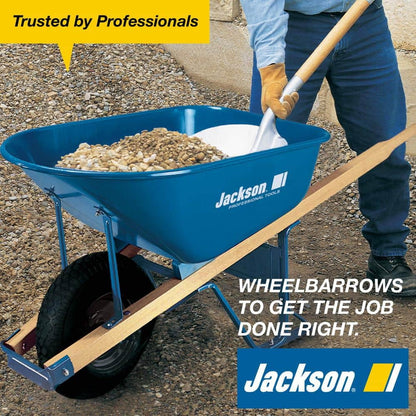 Jackson Blue Steel Pneumatic Contractors Wheelbarrow 6 Cu Ft