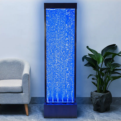 72'' Acrylic Bubble Fountain, Standing Bubble Panel, Color Lights/Remote Ctrl