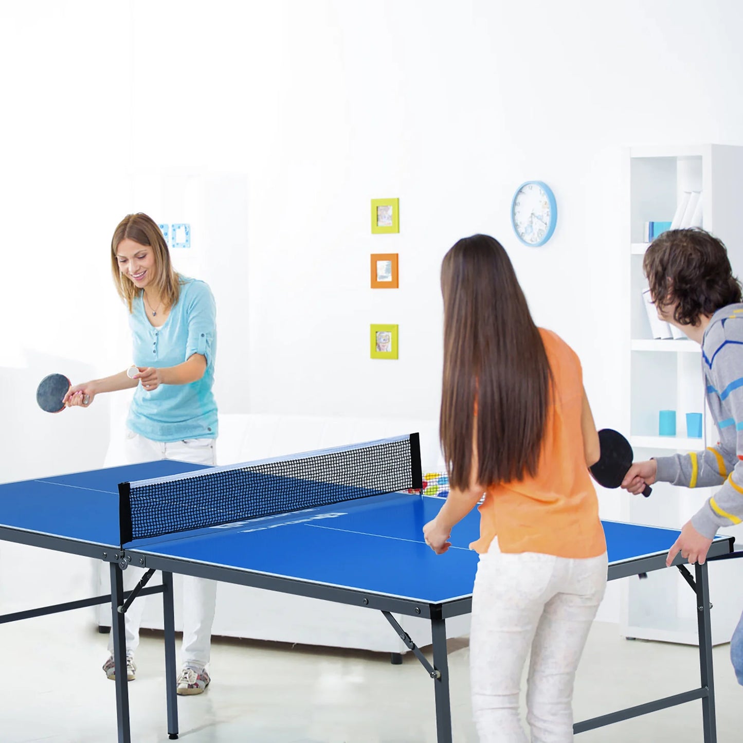 Goplus 6��x3�� Portable Tennis Ping Pong Folding Table w/Accessories Indoor Outdoor Game