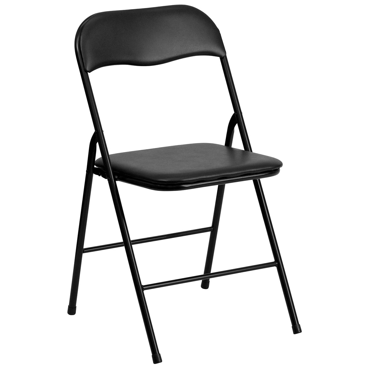 Madison 5-Piece Folding Card Table and Chairs Set, Portable Event Table and Chairs Set, Black