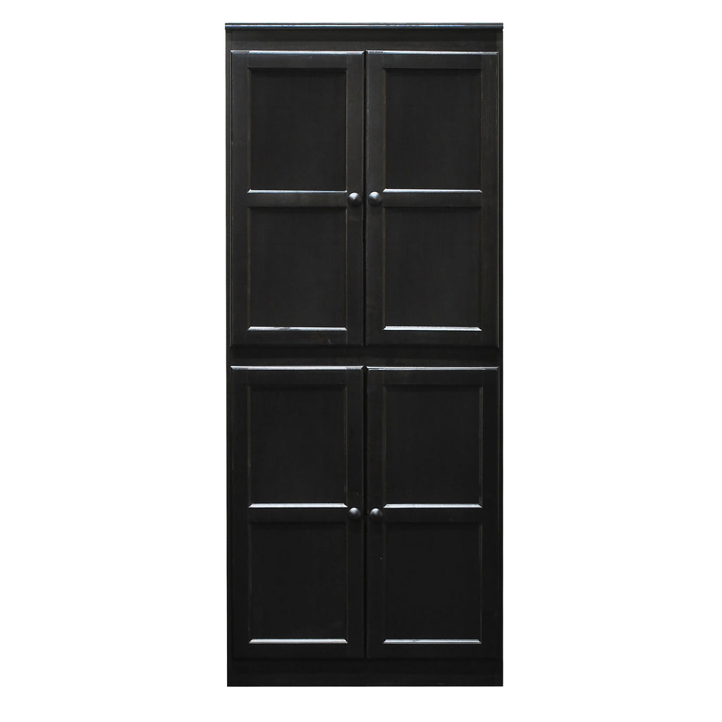 Concepts in Wood Storage Cabinet, 72 inch with 5 Shelves - Cherry Finish
