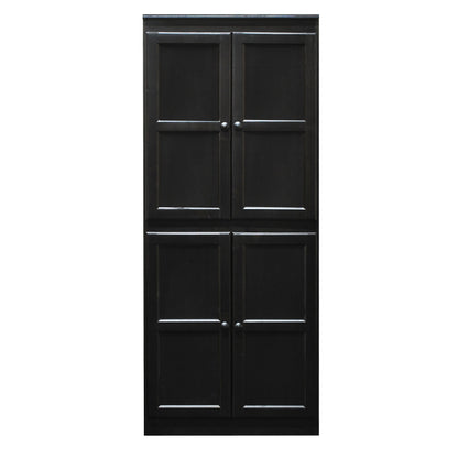 Concepts in Wood Storage Cabinet, 72 inch with 5 Shelves - Cherry Finish