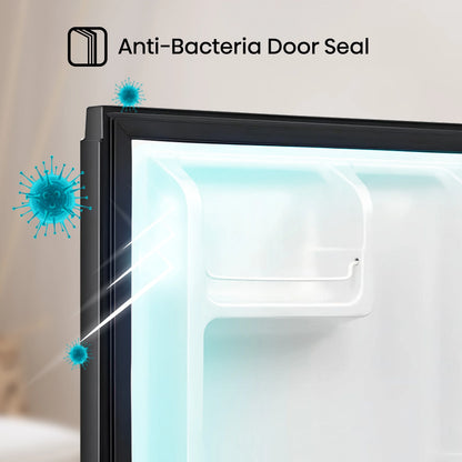 Hisense 1.6 Cu ft Single Door Mini Fridge, Black, Energy Star, 1 Year Warranty, WMS017M6XBE New