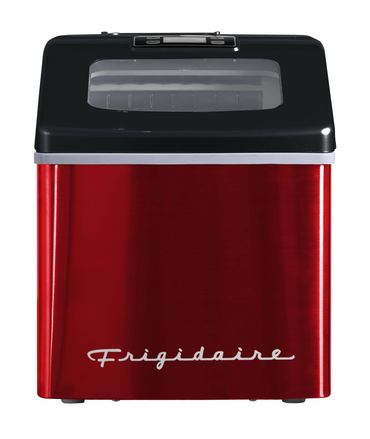 Frigidaire 40lbs. Countertop Clear Square Ice Maker - Stainless Steel