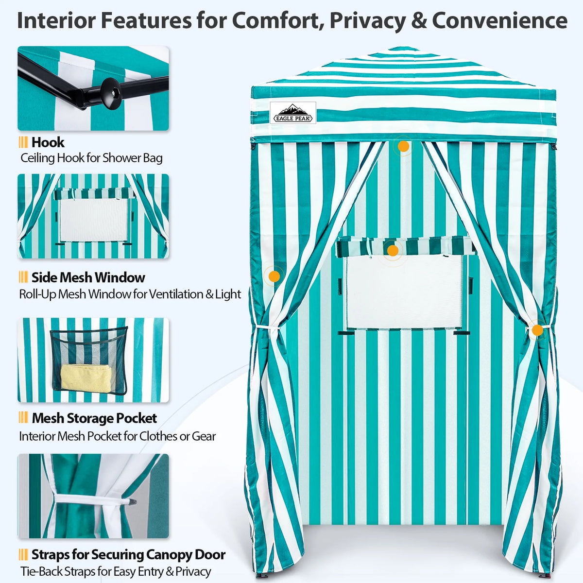 EAGLE PEAK Flex Ultra Compact 4 ft x 4 ft Pop-up Changing Room Canopy, Portable Privacy Cabana