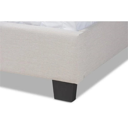 Bowery Hill Modern Fabric Upholstered Full Size Bed in Dark Gray