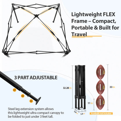 EAGLE PEAK Flex Ultra Compact 4 ft x 4 ft Pop-up Changing Room Canopy, Portable Privacy Cabana