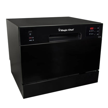 Magic Chef Energy Star 6-Place Setting Countertop Dishwasher (Model MCSCD6W5)  Fits under cabinetry as it sits 17.2" Tall