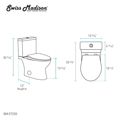 Cache Two-Piece Elongated Toilet Dual-Flush 1.1/1.6 gpf