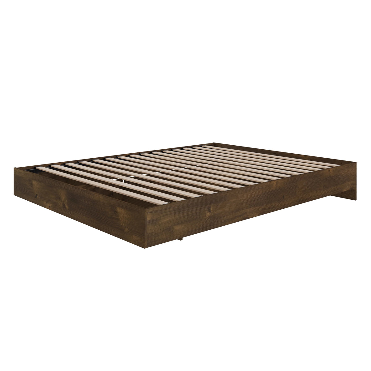 Nexera Full Size Platform Wood Bed Frame, Walnut