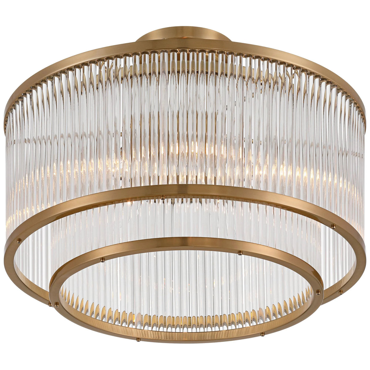Possini Euro Design Warren 16 1/4" Modern Semi Flush-Mount Ceiling Light Fixture Kitchen Foyer Drum 5-Light Bronze Finish Crystal