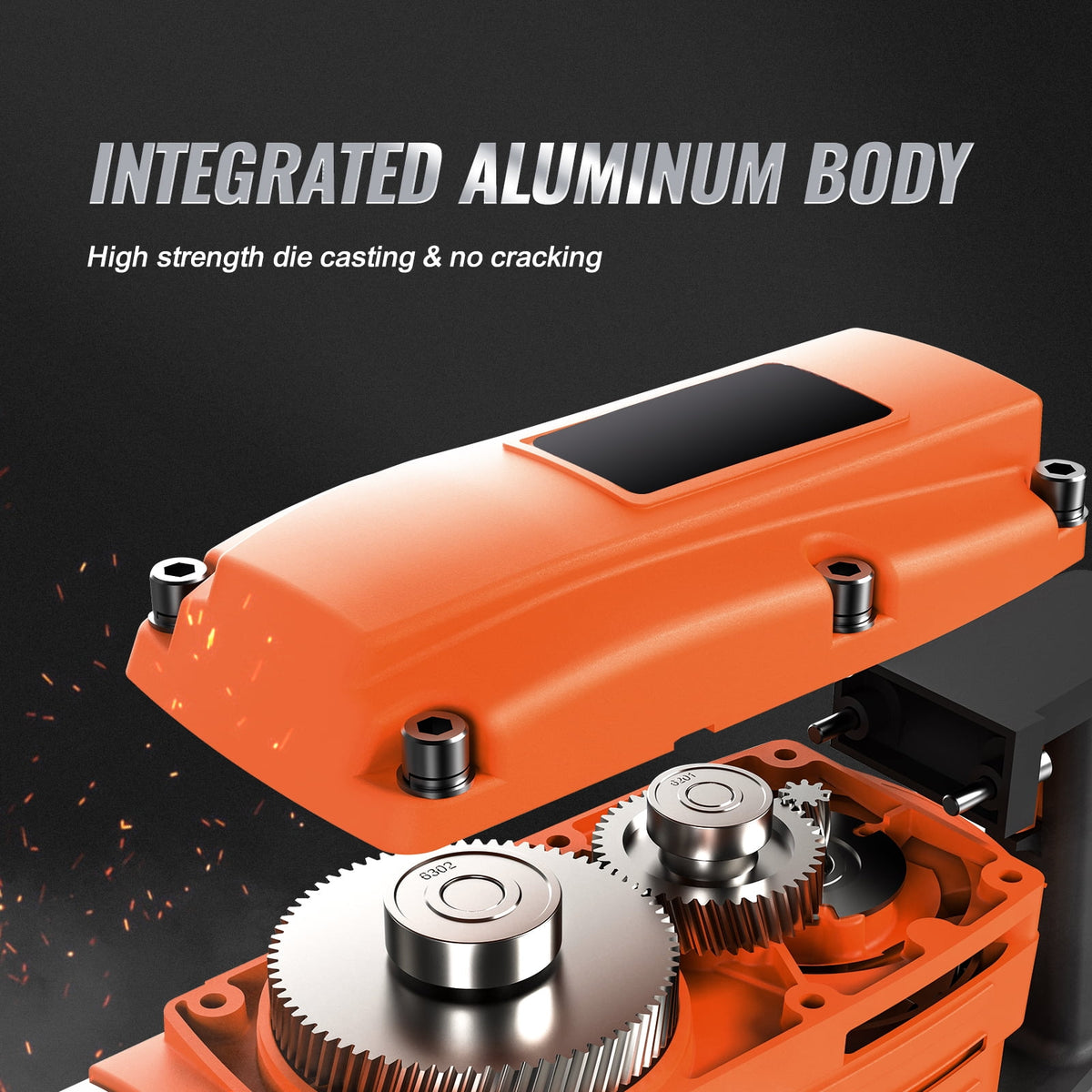KFFKFF Demolition Jack Hammer, 2200W 1400 BPM Concrete Shattering Drill, Robust Electric Power Drill with 6 Chisel Attachments and Gloves, Front Handle