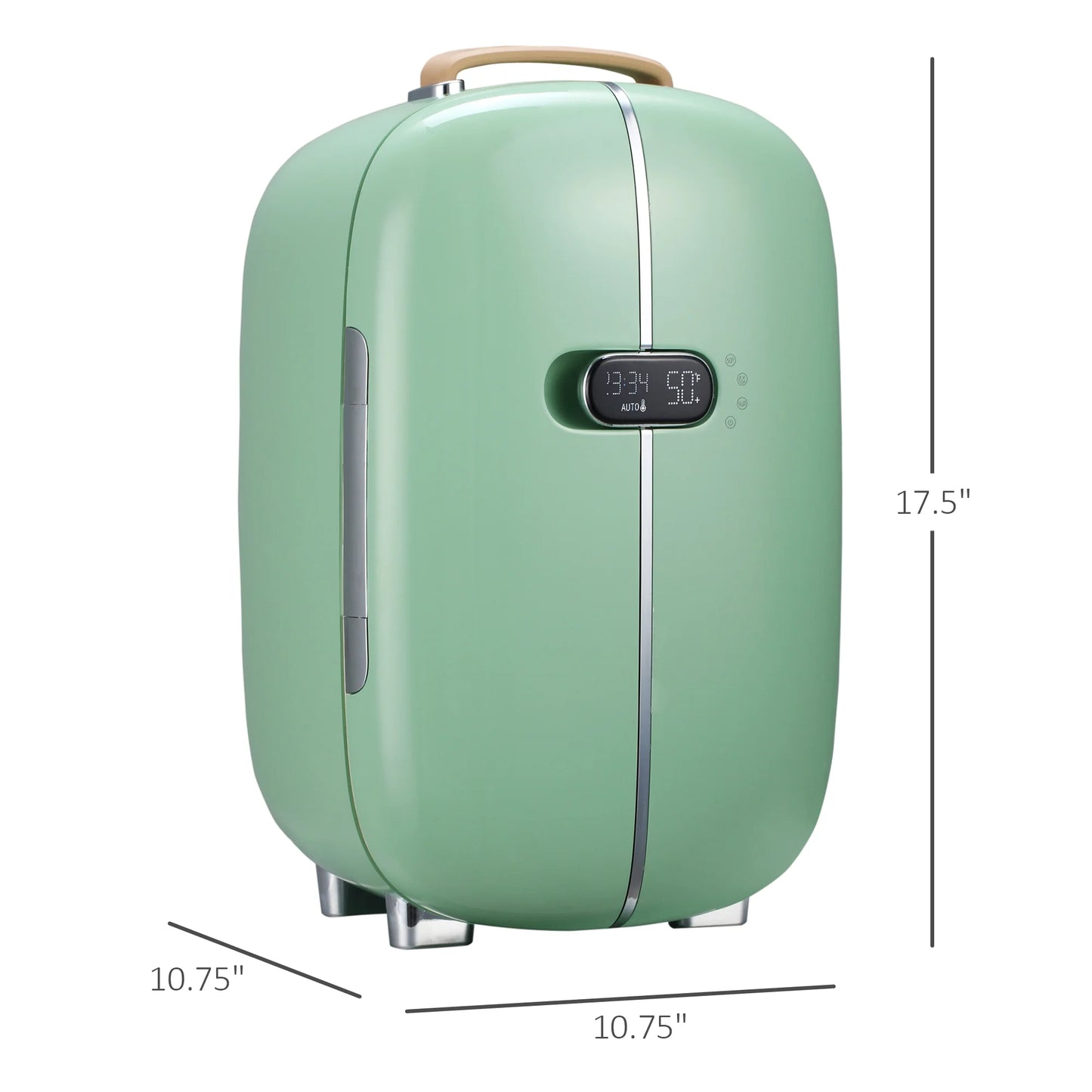 HOMCOM 0.4 Cu. Ft Portable Beauty Fridge with LED Lighting for Makeup