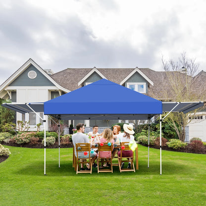 Patiojoy 10x17ft Pop up Canopy  3 Height Adjustment Folding Tent with Roller Bag White