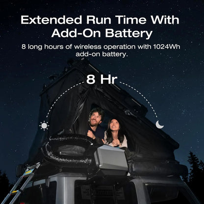 EF EcoFlow WAVE 3 Portable Air Conditioner, 1800W/6100 BTU Cooling and 2000W/6800 BTU Heating, 1000W Fast Charging in 75 mins, 8H Wireless Running, APP Control, for Camping, Vanlife, RVs