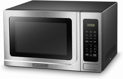 BLACK+DECKER 1.4 cu ft Countertop Microwave Ovens in Stainless Steel