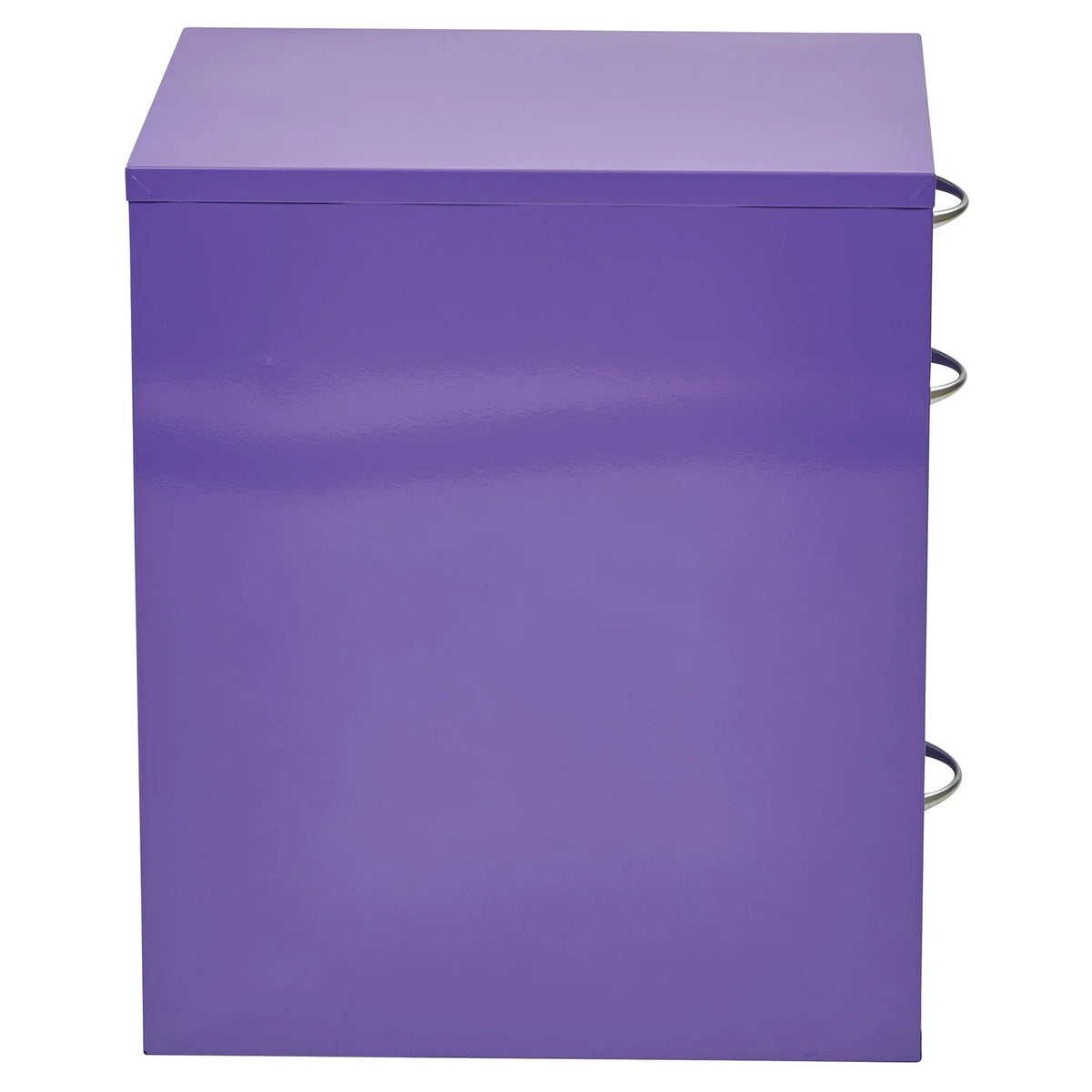 Osp Designs 3 Drawer Vertical Metal Lockable Filing Cabinet, Purple