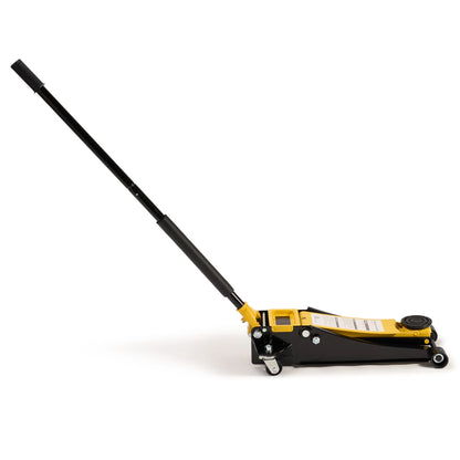 Naipo 3 Ton Low Profile Floor Jack, Dual Piston Hydraulic Pump, Heavy Duty All Steel Construction, Lifting Range 2.8"-19.7", Use for Car, SUV, Mini RV, Light Truck, Yellow