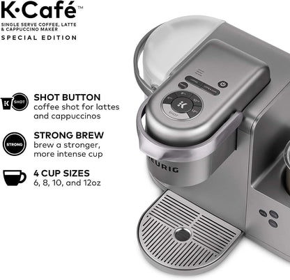 Keurig K-Cafe Special Edition Single-Serve Programmable Energy Efficient Button Controls K-Cup Pod Coffee, Latte, and Cappuccino Maker (Nickel)