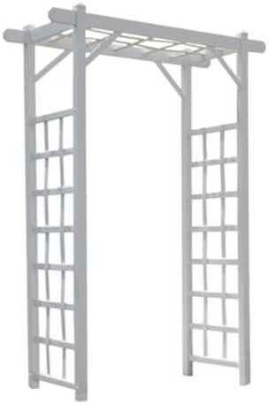 Dura-Trel PVC Garden Arbor, Arch Support for Climbing Plants, Elmwood, Mocha, 57" x 85"