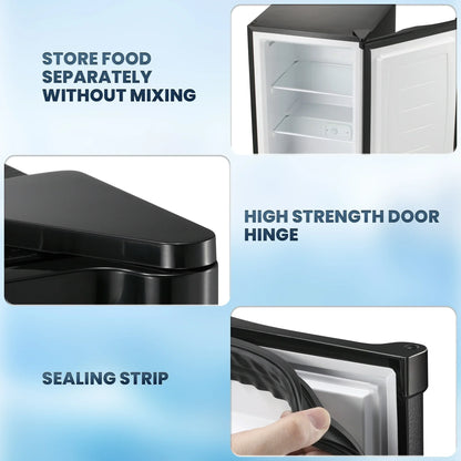 Electactic Upright Freezer, Energy Saving 3.0 Cu.ft Single Door Compact Upright Freezer with Reversible Door(Black)