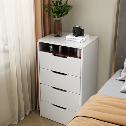 Miniyam Vanity Desk with Lighted Flip Mirror, Drawers & Stool, Makeup Table for Adults, Walnut