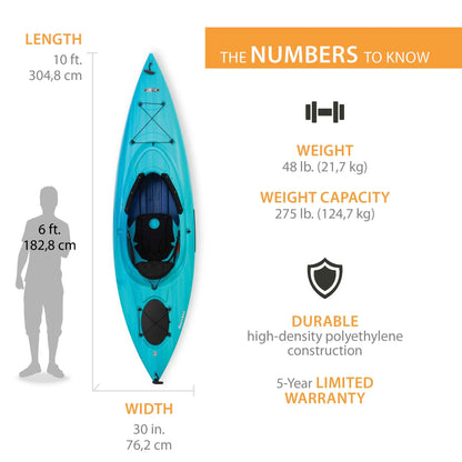Lifetime Guster 10 Sit-Inside Kayak- Lime Green (90527)