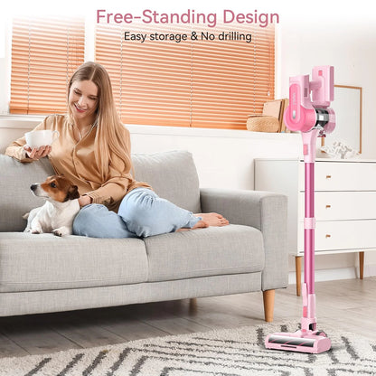 YOMATECH Cordless Vacuum Cleaner, 30Kpa/365W Powerful Stick Vacuum, 6 in 1 Lightweight Vacuum Cleaners for Home Hardfloor Carpet Pet Hair