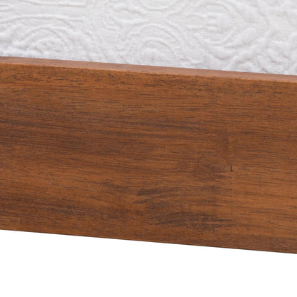 Baxton Studio Matilda Mid-Century Modern Ash Walnut Finished Wood Twin Size Daybed