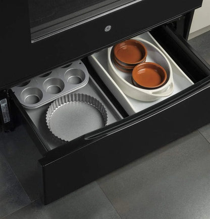 GE Appliances JB258DMBB 30 Inch Electric Freestanding Range Black