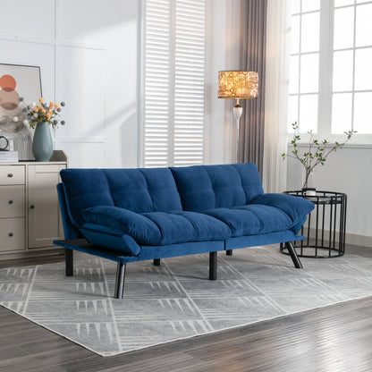 PAPROOS Convertible Sofa Bed, Folding Futon Sofa Bed, Upholstered Sofa Bed Couch, Loveseat Sleeper Sofa for Small Space, Apartment, Living Room, Cream