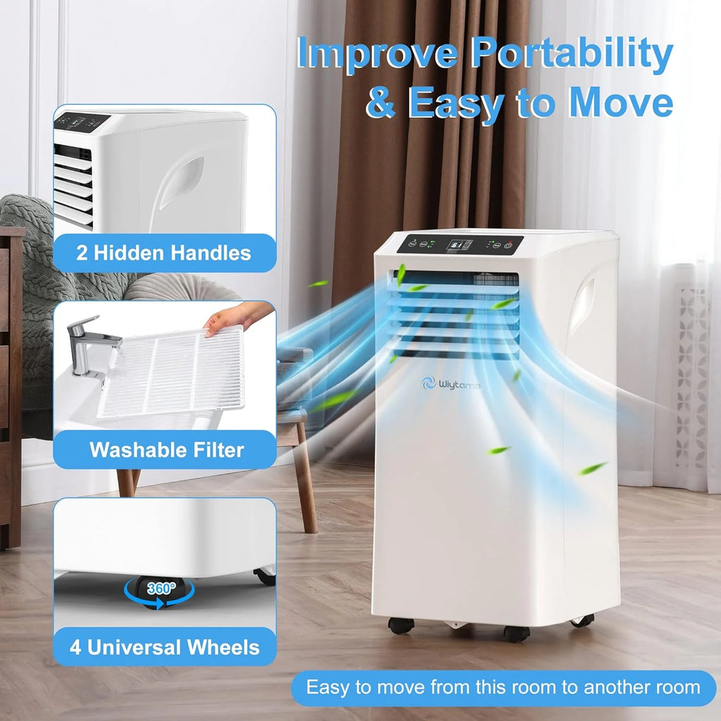 10,000 BTU Portable Air Conditioners  Smart WIFI Remote Control, 3-in-1 Portable AC Unit, Dehumidifier and Fan