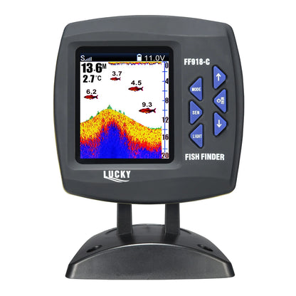 Lucky FF918-C Color LCD Screen Fish Finder 590ft Water Depth Boat Fish Finder