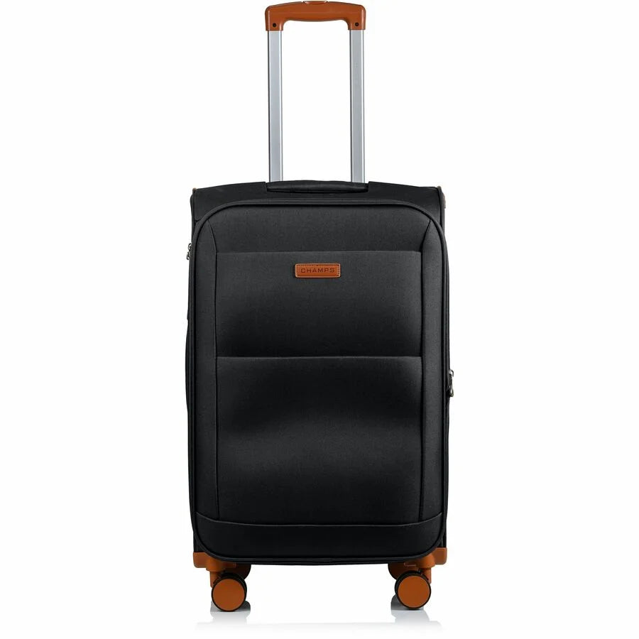 CHAMPS Classic Collection, 3-piece Softside Luggage set, Black