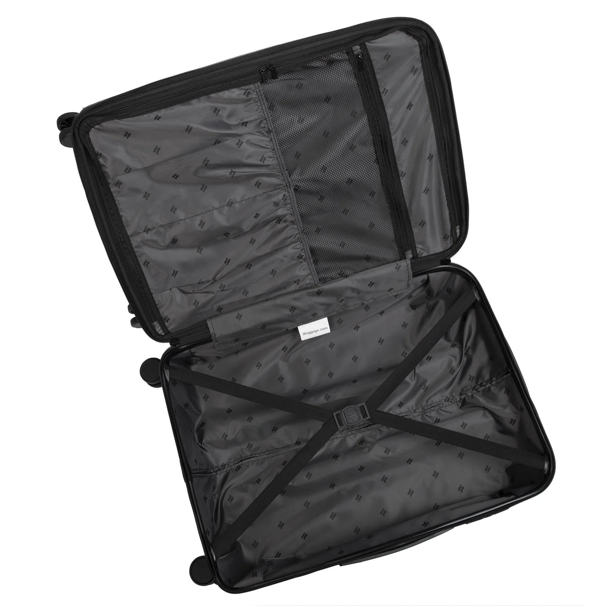 it luggage Legion 28" Hardside Checked 8 Wheel Expandable Spinner Luggage, No TSA Lock, Asphalt Black
