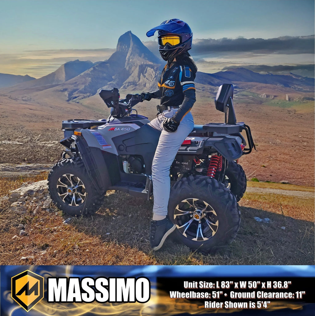 Massimo MSA450F Adult ATV Quad 352cc 25 HP 4 Stroke 4-Wheeler - Sand
