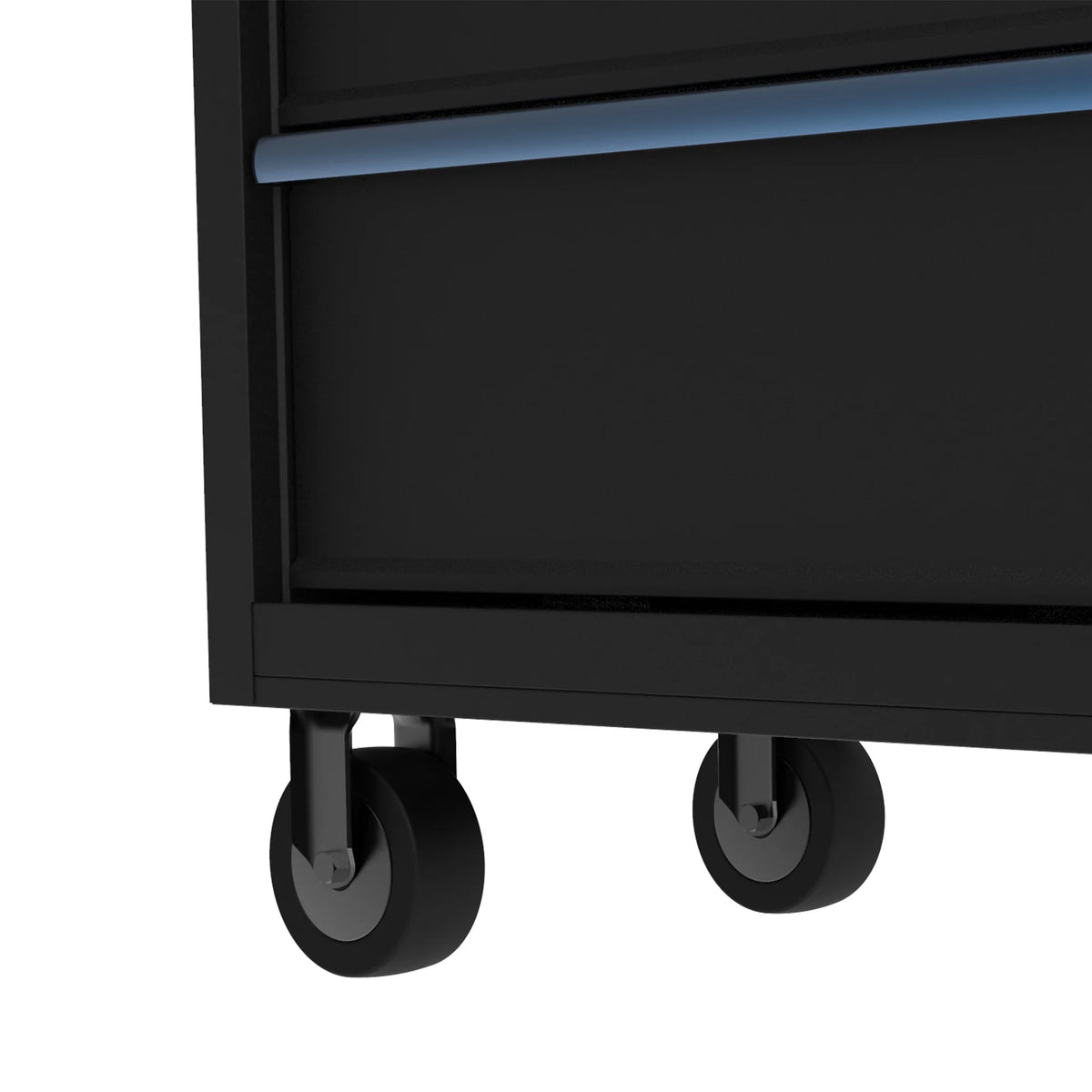 HART 36-Inch 5-Drawer Rolling Tool Cabinet with Wood Top, Locking Steel Garage Storage, Black