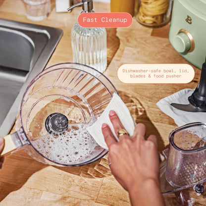 Beautiful 10-Cup Food Processor with Accessories, White Icing by Drew Barrymore
