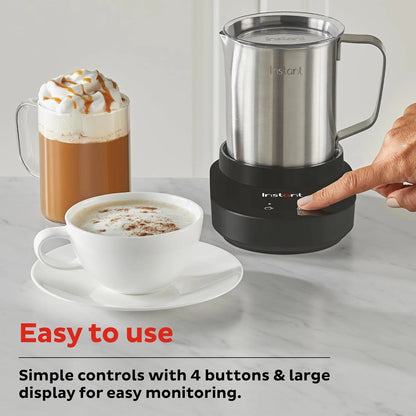 Instant Pot Instant Magic Froth 9-in-1 Electric Milk Steamer and Frother,17oz Stainless Steel Pitcher,Hot and Cold Foam Maker and Milk Warmer for Lattes