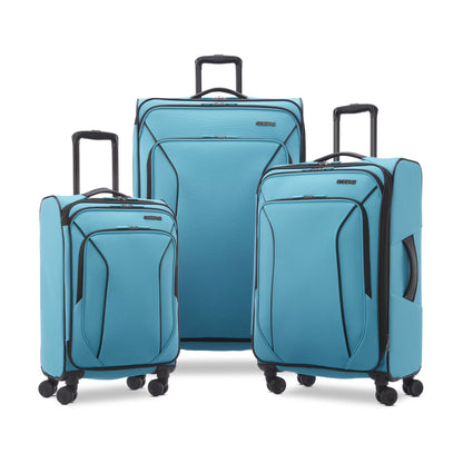 American Tourister X-Lite 3-Piece Luggage Set with Spinner Wheels - Light Grey