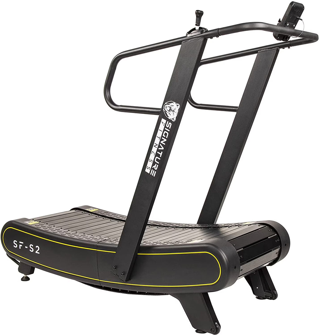 Signature Fitness SF-S2 Sprint Demon - Motorless Curved Sprint Treadmill with Adjustable Levels of Resistance - 300 lb Capacity