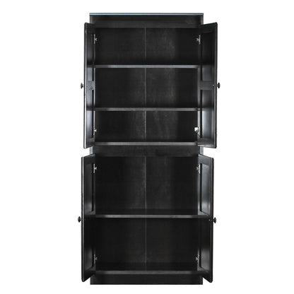 Concepts in Wood Storage Cabinet, 72 inch with 5 Shelves - Cherry Finish