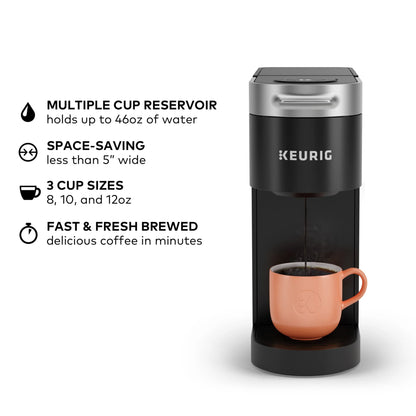 Keurig K-Slim Black Single-Serve K-Cup Pod Coffee Maker