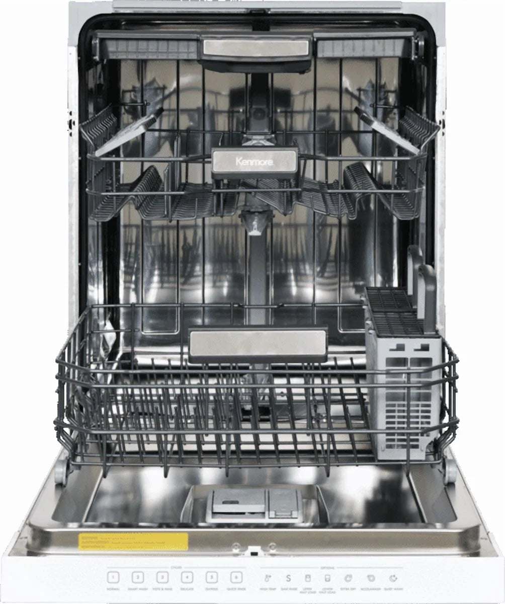 Kenmore 24�?Built-In-Dishwasher w/ 3rd Rack & Turbo Dry-SS Pocket handle